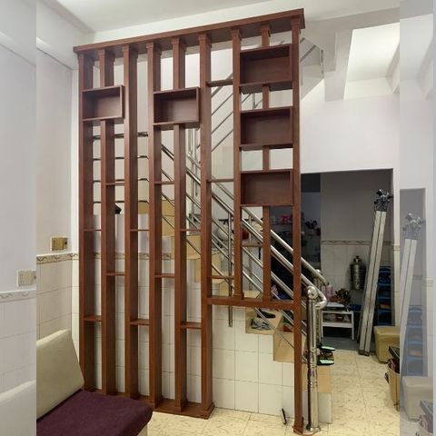  Vách lam gỗ cầu thang phòng khách -LG100 