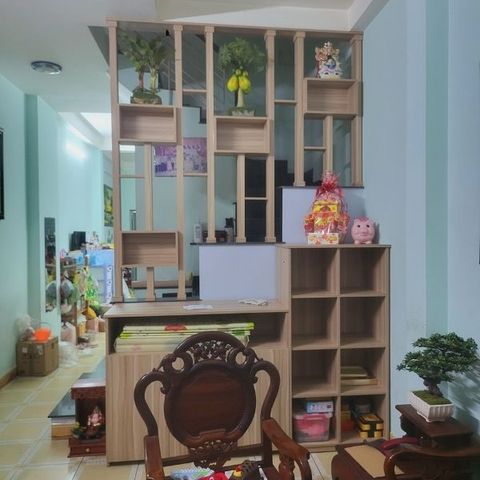  Vách lam gỗ cầu thang phòng khách -LG101 