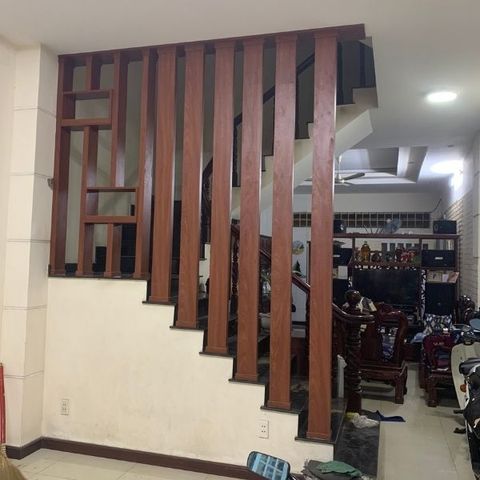  Vách lam gỗ cầu thang phòng khách -LG87 