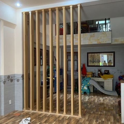  Vách lam gỗ cầu thang phòng khách -LG88 