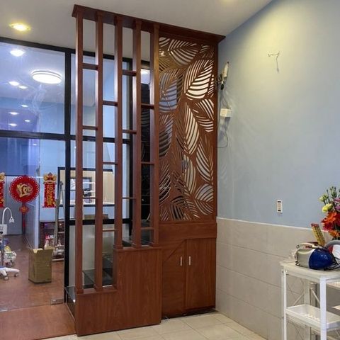  Vách lam gỗ cầu thang phòng khách -LG90 