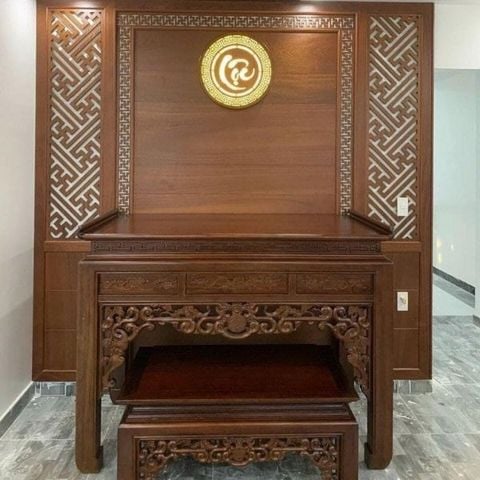  Vách Ngăn Phòng Thờ Gỗ MDF- PT164 