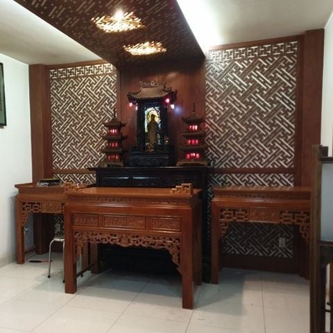  Vách Ngăn Phòng Thờ Gỗ MDF- PT165 