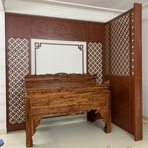  Vách Ngăn Phòng Thờ Gỗ MDF- PT167 