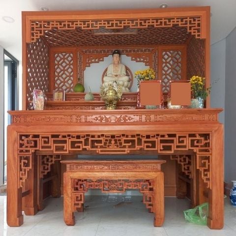  Vách Ngăn Phòng Thờ Gỗ MDF- PT158 