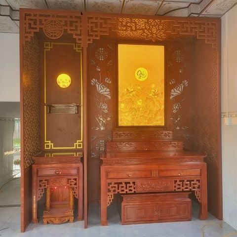  Vách Ngăn Phòng Thờ Gỗ MDF- PT159 