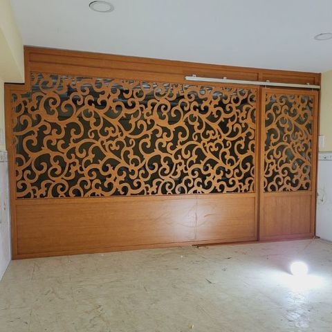  Vách Ngăn Cửa Lùa Gỗ - MS22 