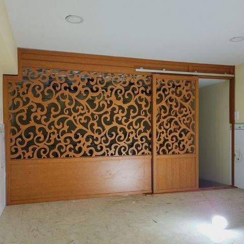  Vách Ngăn Cửa Lùa Gỗ - MS22 