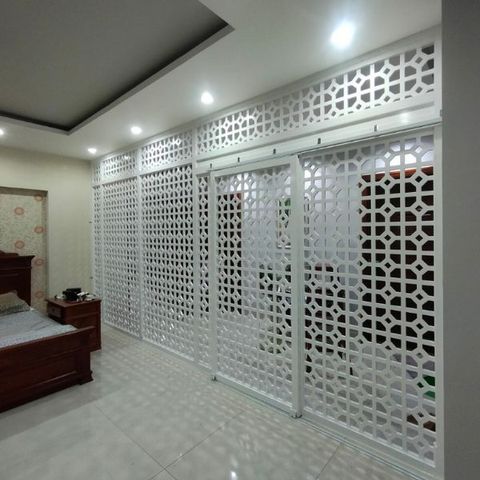  Vách Ngăn Cửa Lùa Gỗ- MS13 