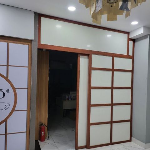  Vách Ngăn Cửa Lùa Gỗ - MS01 