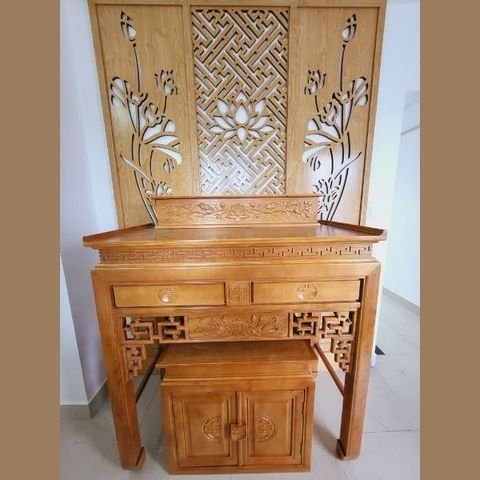  Vách Ngăn Phòng Thờ Gỗ MDF- PT149 