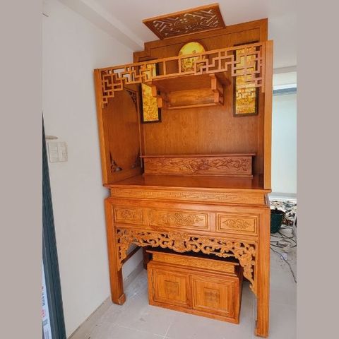  Vách Ngăn Phòng Thờ Gỗ MDF- PT148 