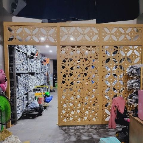  Vách Ngăn Cửa Lùa Gỗ - MS23 