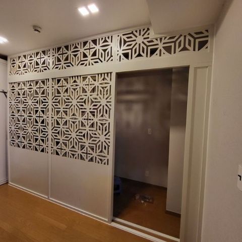  Vách Ngăn Cửa Lùa Gỗ - MS21 