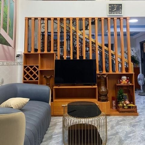  Vách lam gỗ cầu thang phòng khách -LG128 