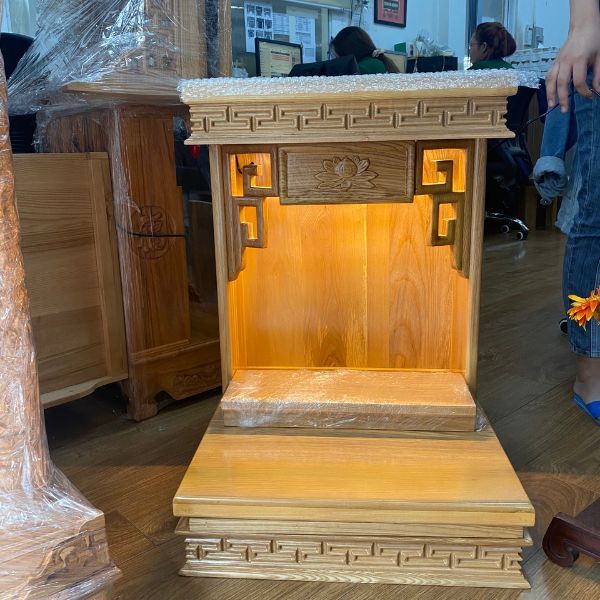 BÀN THỜ ÔNG ĐỊA GỖ SỒI 06