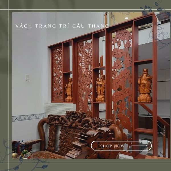  VÁCH KỆ TRANG TRÍ CẦU THANG 