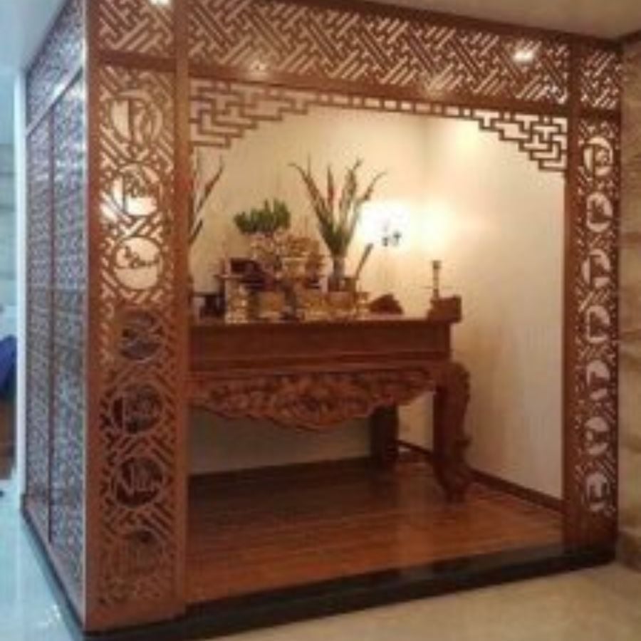 Vách ngăn phòng thờ 115