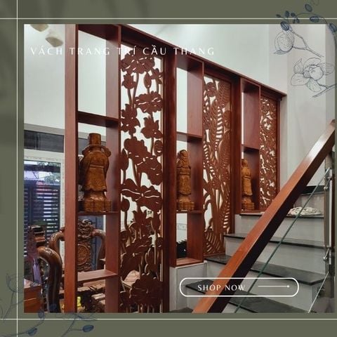  VÁCH KỆ TRANG TRÍ CẦU THANG 