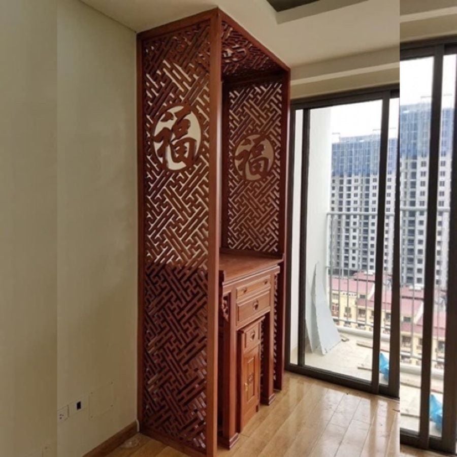 Vách ngăn phòng thờ 117