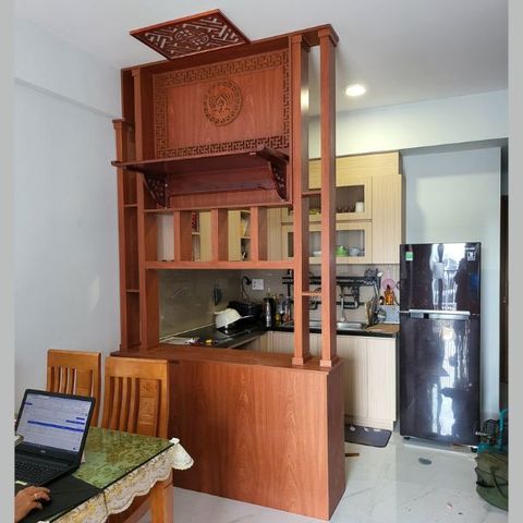  TRANG THỜ TREO TƯỜNG GỖ SỒI 21 