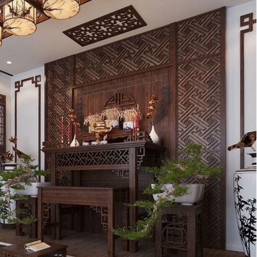 Vách ngăn phòng thờ 118