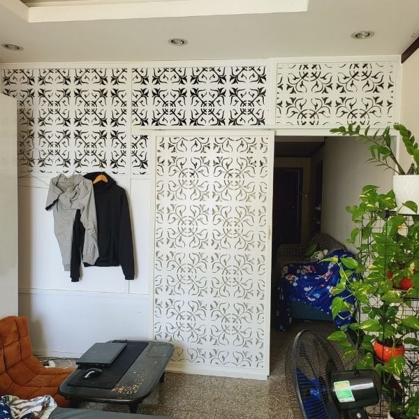 Vách ngăn cnc phòng ngủ 38