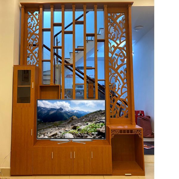 Tủ gỗ lam gỗ ngăn phòng khách