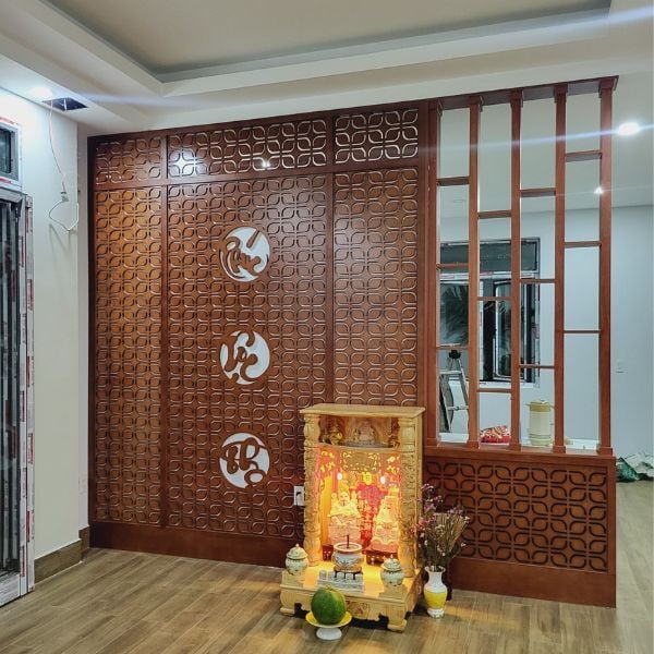 Vách ngăn cnc phòng ngủ 3