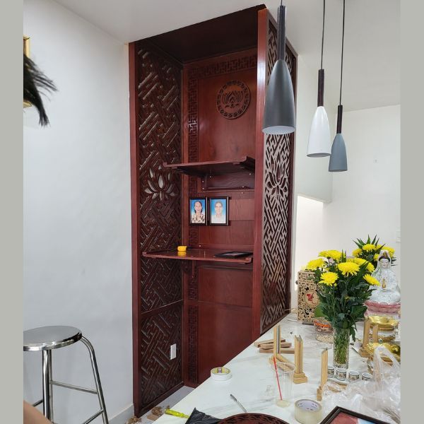 TRANG THỜ TREO TƯỜNG GỖ SỒI 30