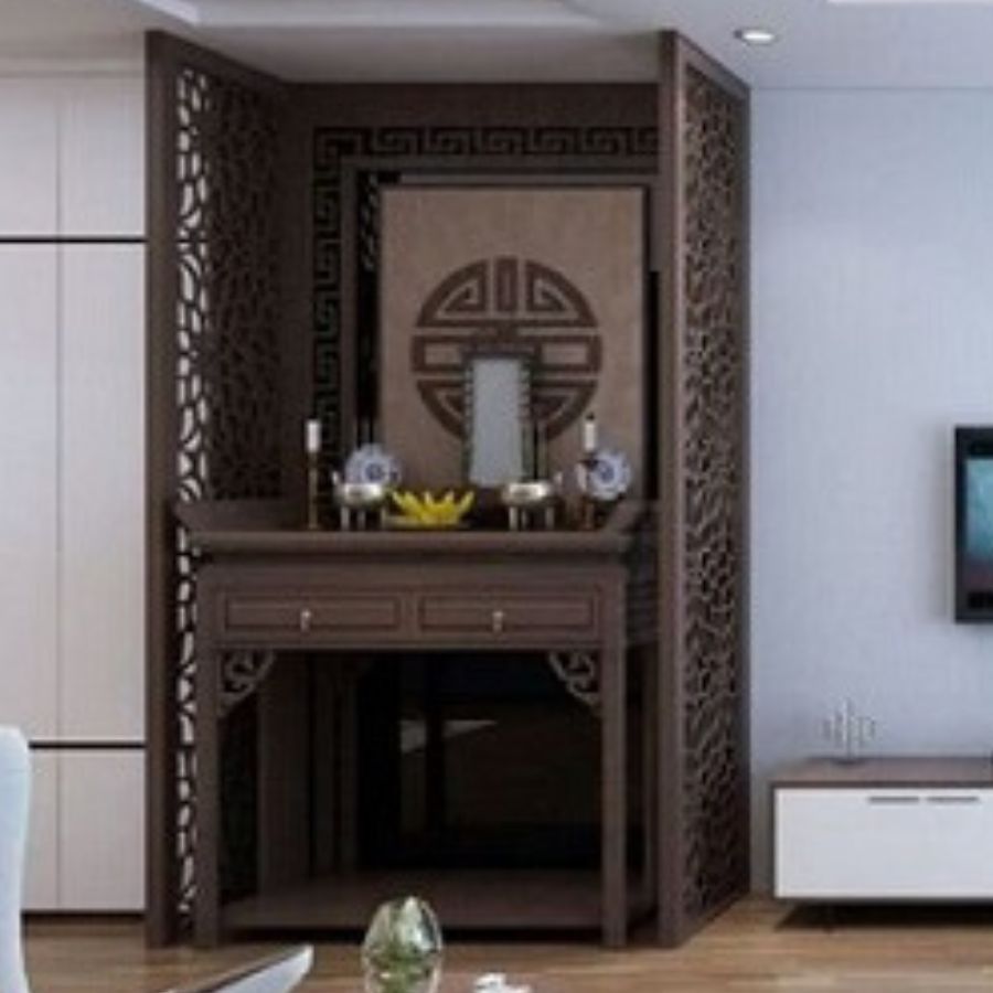 Vách ngăn phòng thờ 105