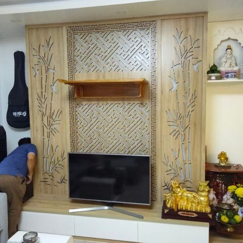  TRANG THỜ TREO TƯỜNG GỖ SỒI 24 