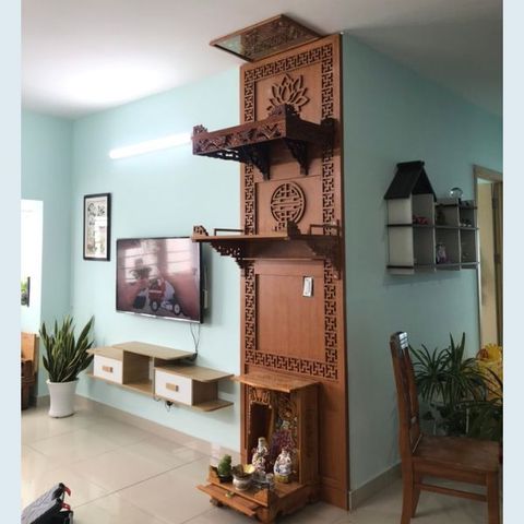  TRANG THỜ TREO TƯỜNG GỖ SỒI 32 