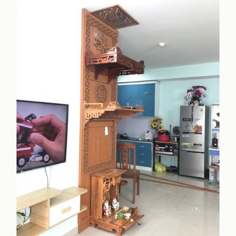  TRANG THỜ TREO TƯỜNG GỖ SỒI 33 