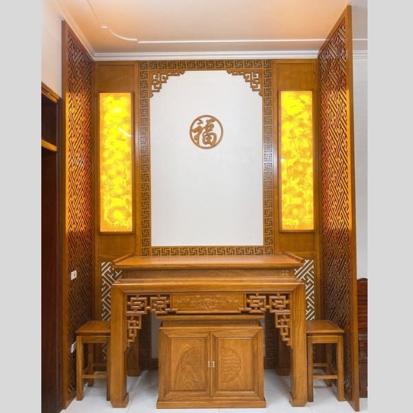 Vách ốp phòng thờ 08