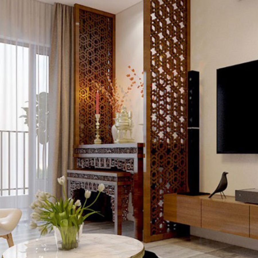 Vách ngăn phòng thờ 127