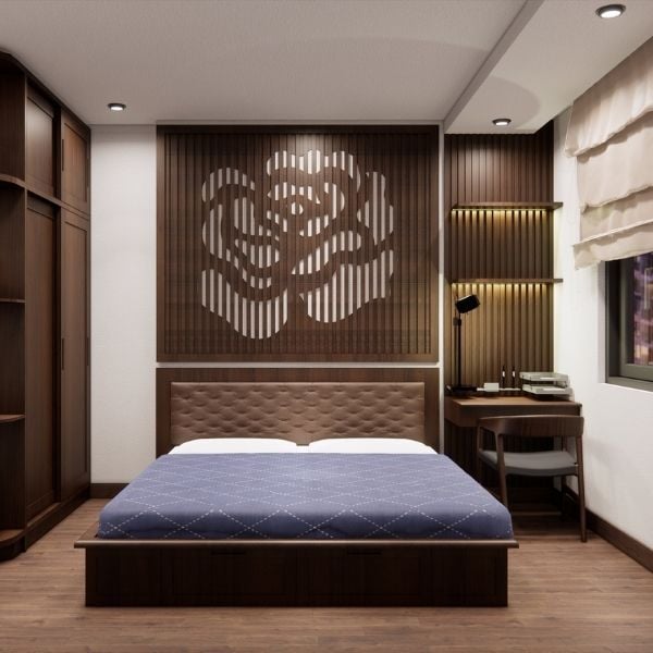 Vách ngăn cnc phòng ngủ 2