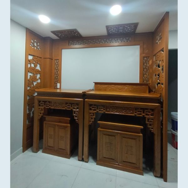 BÀN THỜ GIA TIÊN KÈM BỤC SEN 03