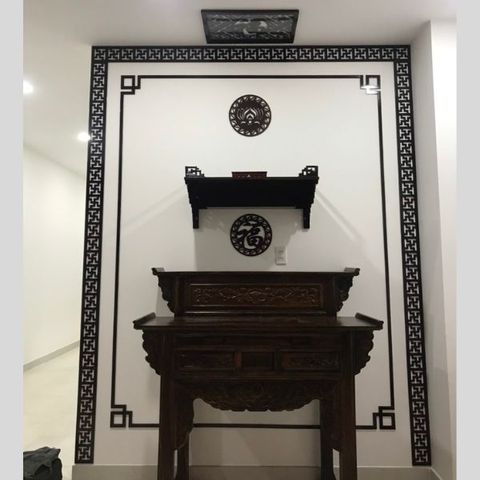  TRANG THỜ TREO TƯỜNG GỖ SỒI 01 