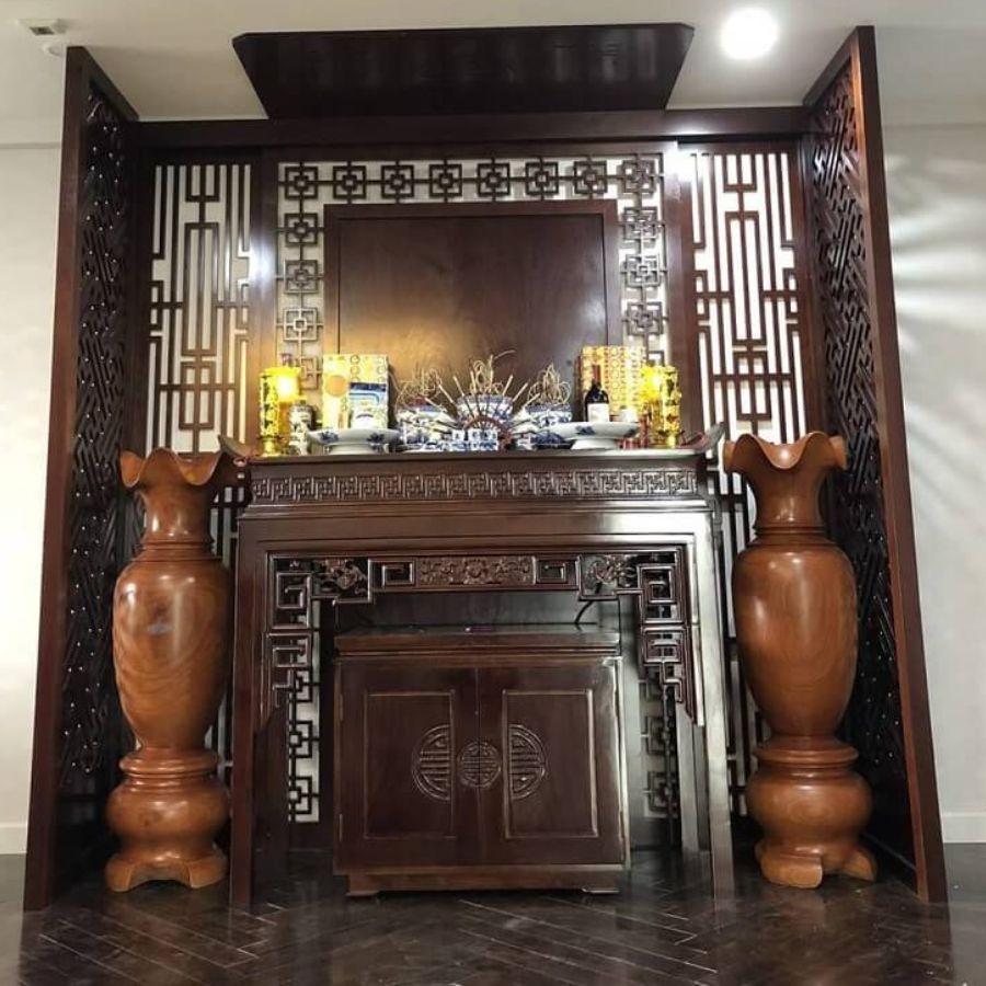 Vách ngăn phòng thờ 107