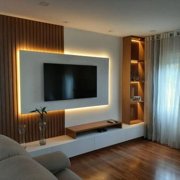 Hệ tủ tivi treo tường hiện đại