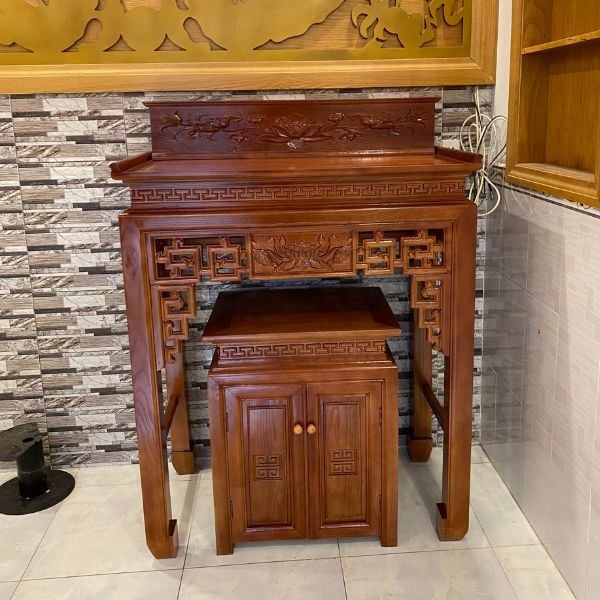 BÀN THỜ GIA TIÊN KÈM BỤC SEN 02