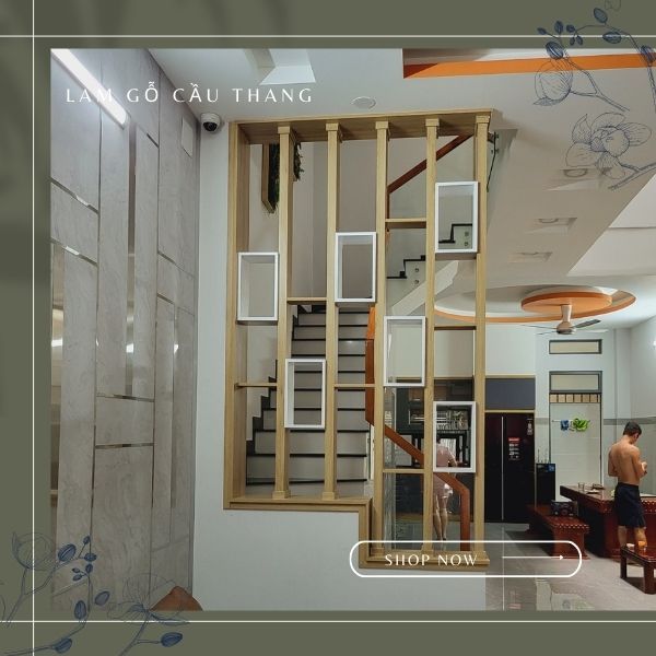  LAM GỖ CẦU THANG - MẪU MỚI 