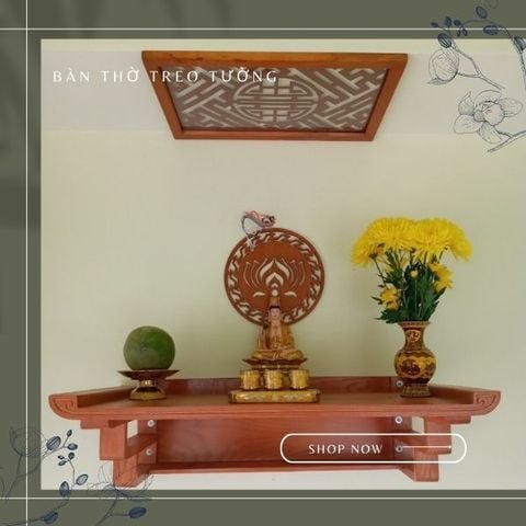  BÀN THỜ PHẬT TREO TƯỜNG MS12 