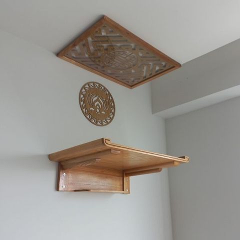  TRANG THỜ TREO TƯỜNG GỖ SỒI 03 