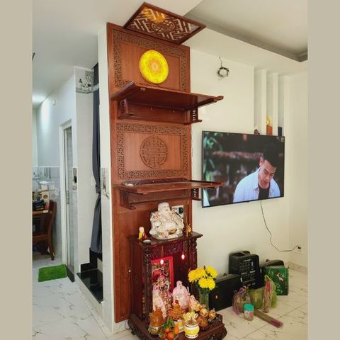  TRANG THỜ TREO TƯỜNG GỖ SỒI 27 