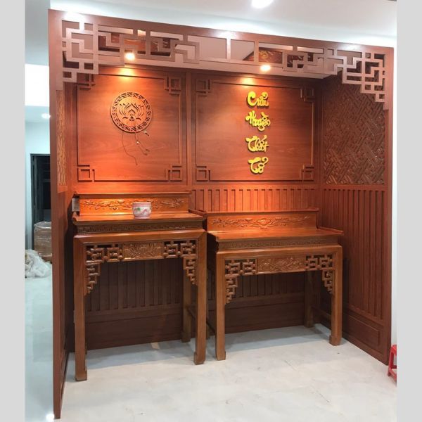 BÀN THỜ GIA TIÊN KÈM BỤC SEN 04