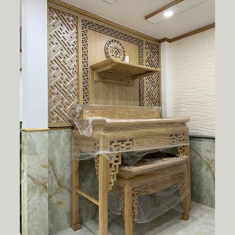  TRANG THỜ TREO TƯỜNG GỖ SỒI 35 