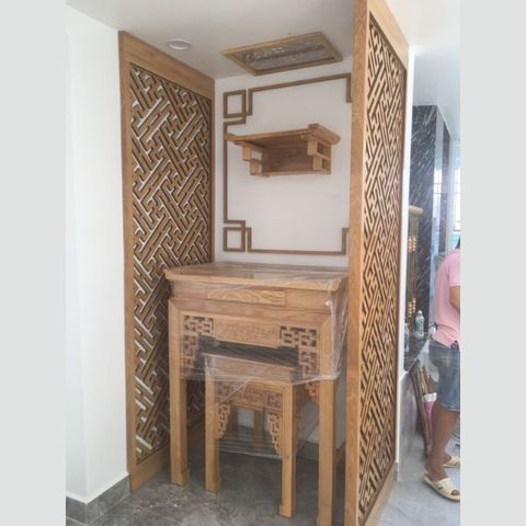  TRANG THỜ TREO TƯỜNG GỖ SỒI 37 