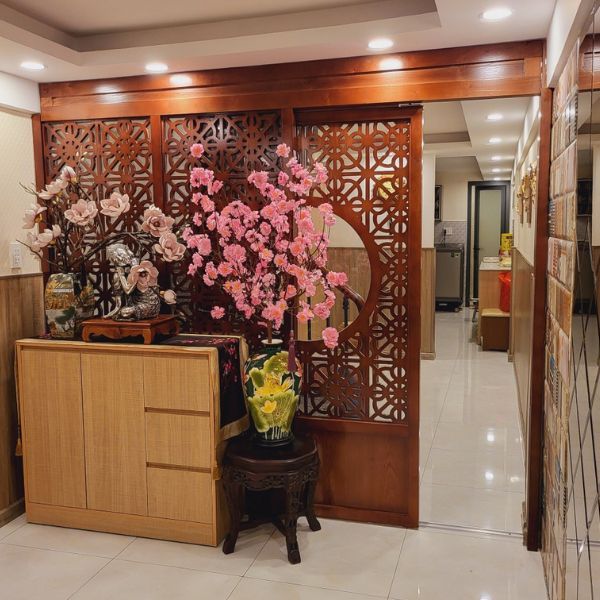 Vách ngăn cnc phòng ngủ 14